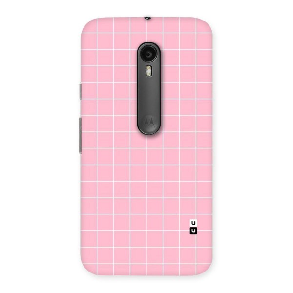 Pink Checks Back Case for Moto G3