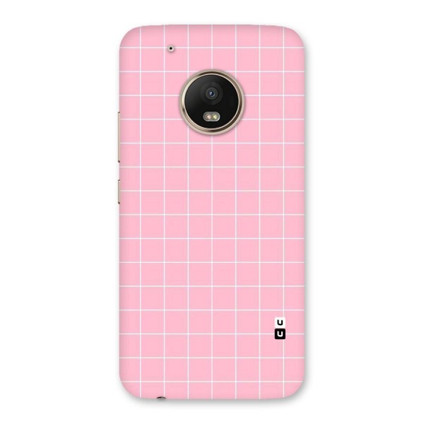 Pink Checks Back Case for Moto G5 Plus