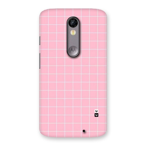 Pink Checks Back Case for Moto X Force