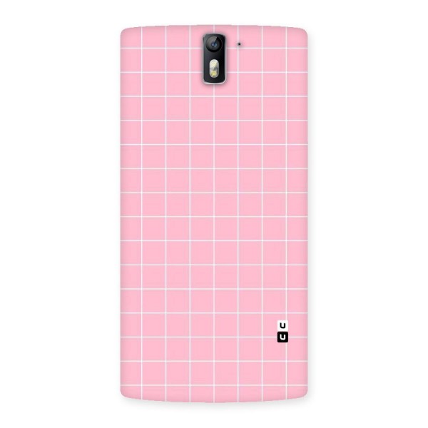 Pink Checks Back Case for One Plus One