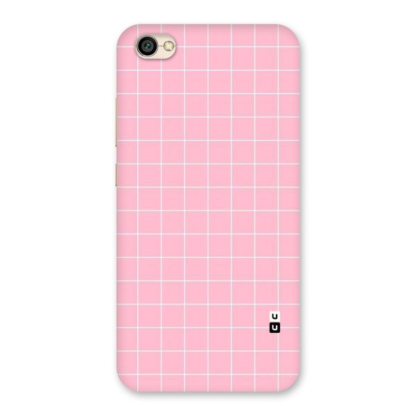 Pink Checks Back Case for Redmi Y1 Lite