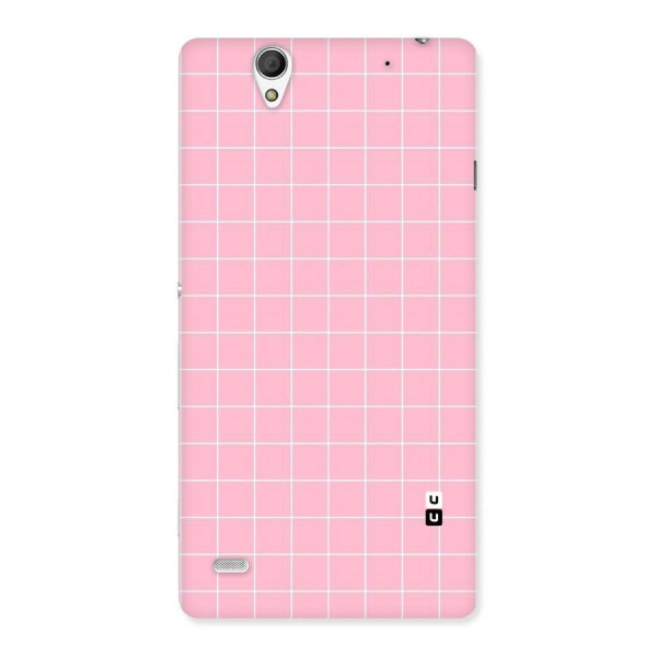 Pink Checks Back Case for Sony Xperia C4