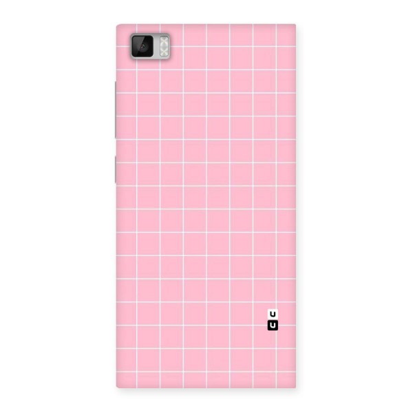 Pink Checks Back Case for Xiaomi Mi3