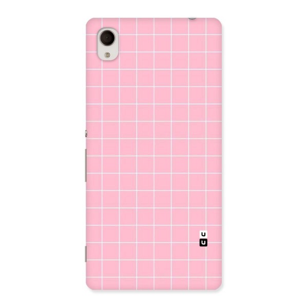 Pink Checks Back Case for Xperia M4 Aqua