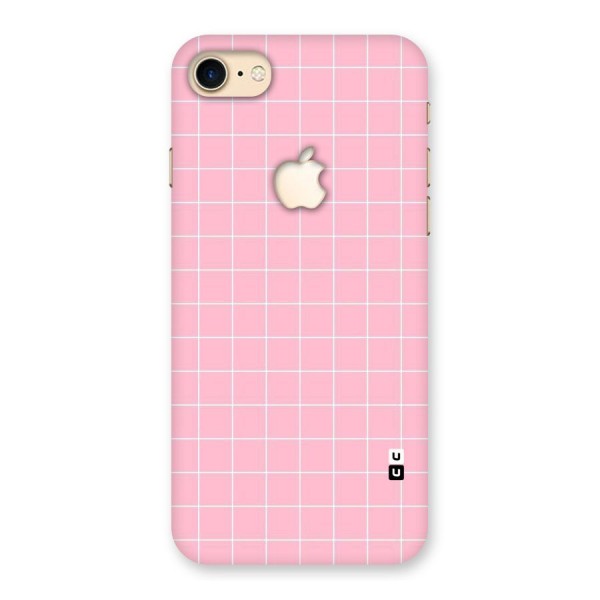 Pink Checks Back Case for iPhone 7 Apple Cut