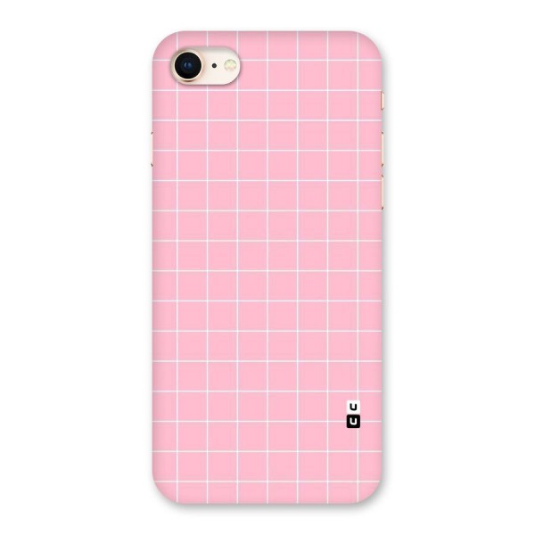 Pink Checks Back Case for iPhone 8