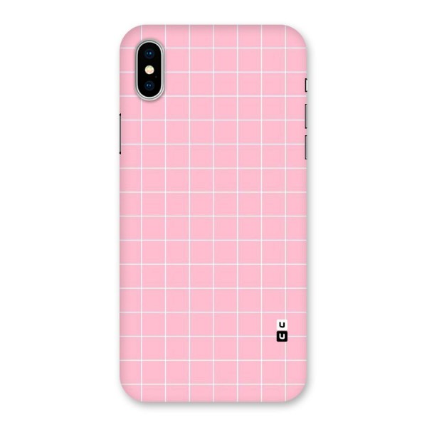 Pink Checks Back Case for iPhone X