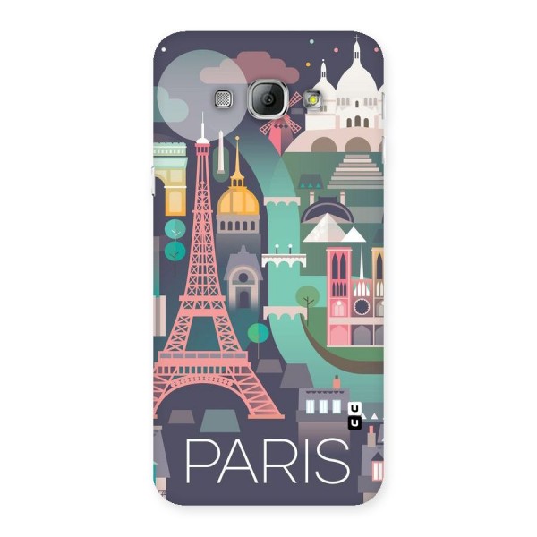 Pink Cute Tower Back Case for Galaxy A8