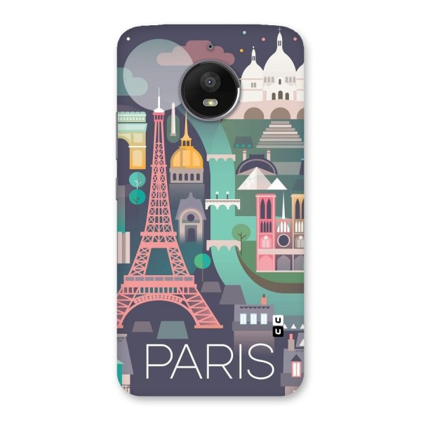 Pink Cute Tower Back Case for Moto E4 Plus