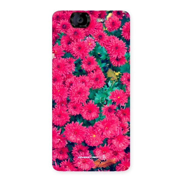 Pink Flowers Back Case for Canvas Knight A350