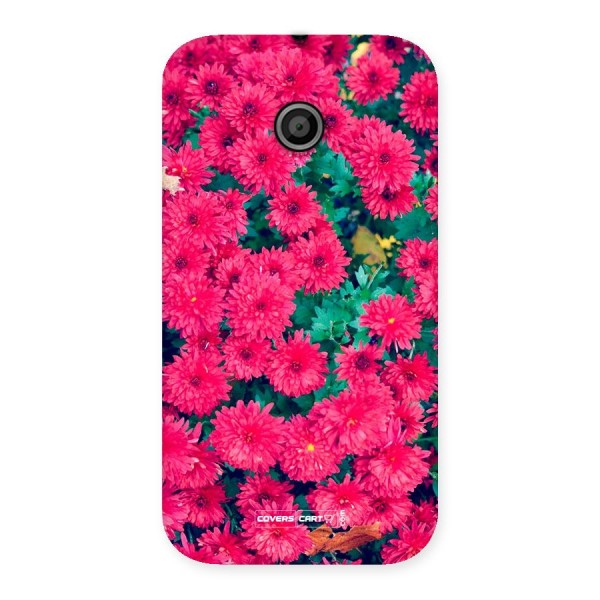 Pink Flowers Back Case for Moto E