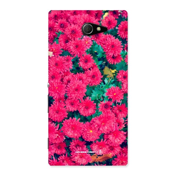 Pink Flowers Back Case for Sony Xperia M2