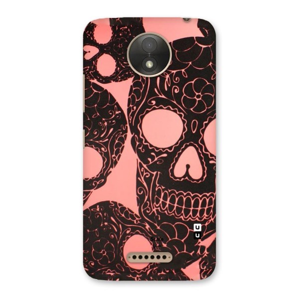 Pink Head Back Case for Moto C Plus