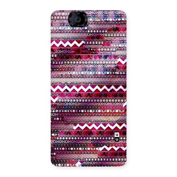 Pink Indie Pattern Back Case for Canvas Knight A350