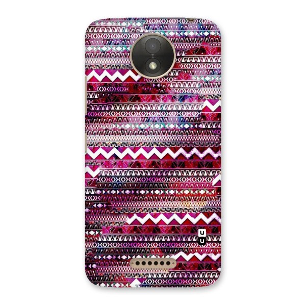 Pink Indie Pattern Back Case for Moto C Plus