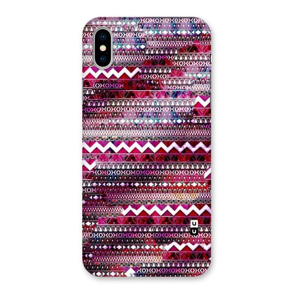 Pink Indie Pattern Back Case for iPhone X