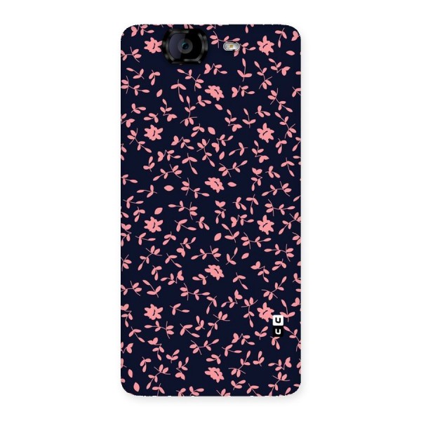 Pink Plant Design Back Case for Canvas Knight A350