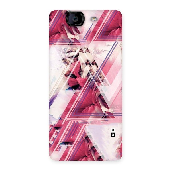 Pink Rose Abstract Back Case for Canvas Knight A350