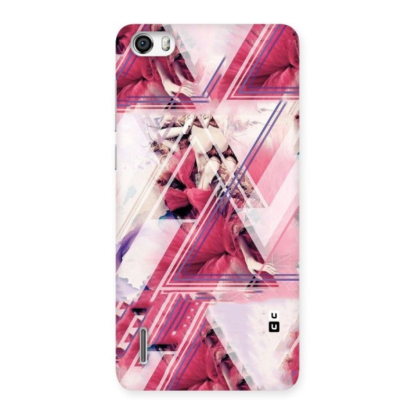 Pink Rose Abstract Back Case for Honor 6