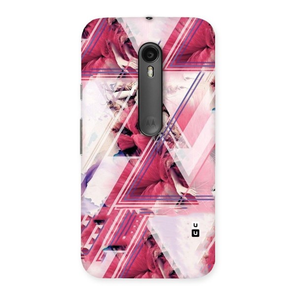 Pink Rose Abstract Back Case for Moto G3