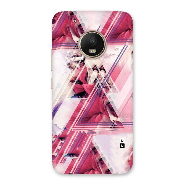 Pink Rose Abstract Back Case for Moto G5 Plus