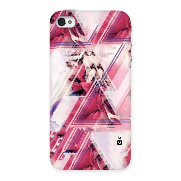 Pink Rose Abstract Back Case for iPhone 4 4s