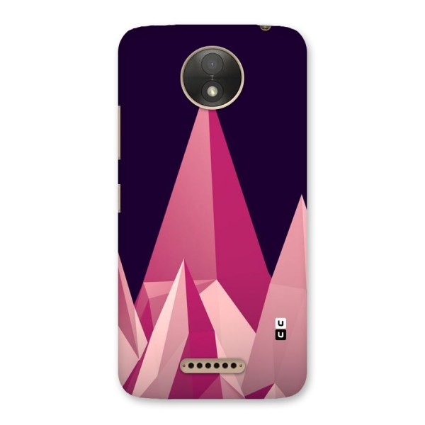 Pink Sharp Back Case for Moto C Plus