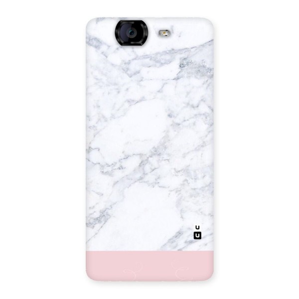 Pink White Merge Marble Back Case for Canvas Knight A350