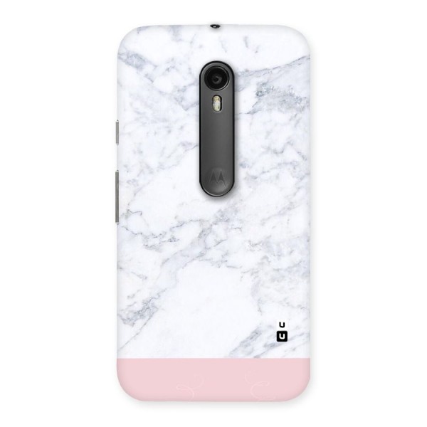 Pink White Merge Marble Back Case for Moto G3