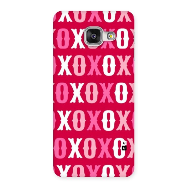 Pink White Xoxo Back Case for Galaxy A3 2016