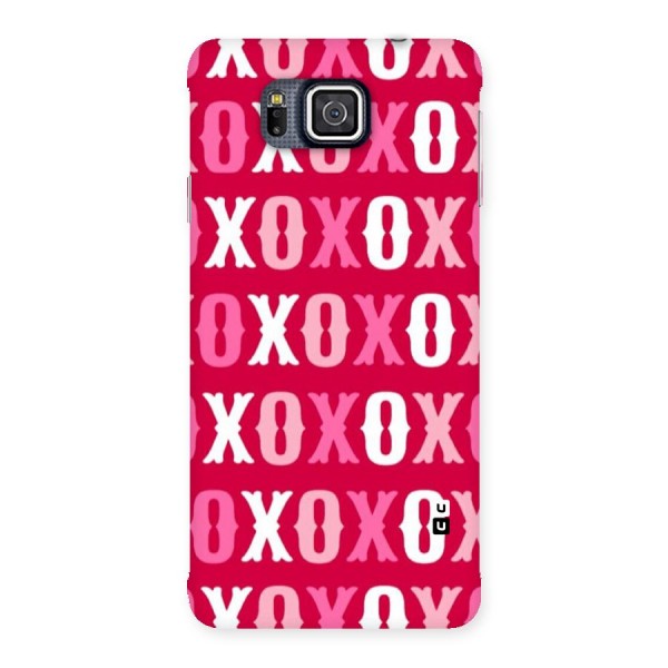 Pink White Xoxo Back Case for Galaxy Alpha