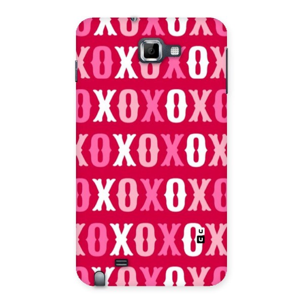 Pink White Xoxo Back Case for Galaxy Note