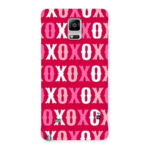 Pink White Xoxo Back Case for Galaxy Note 4