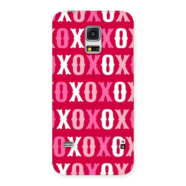 Pink White Xoxo Back Case for Galaxy S5 Mini