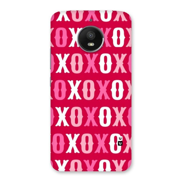 Pink White Xoxo Back Case for Moto E4 Plus