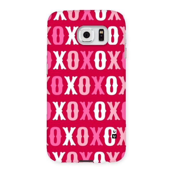 Pink White Xoxo Back Case for Samsung Galaxy S6