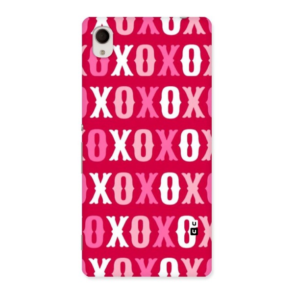 Pink White Xoxo Back Case for Sony Xperia M4