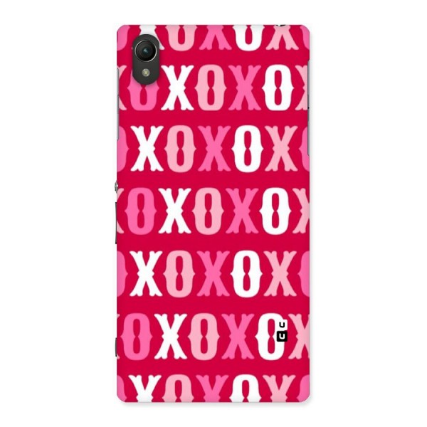 Pink White Xoxo Back Case for Sony Xperia Z1