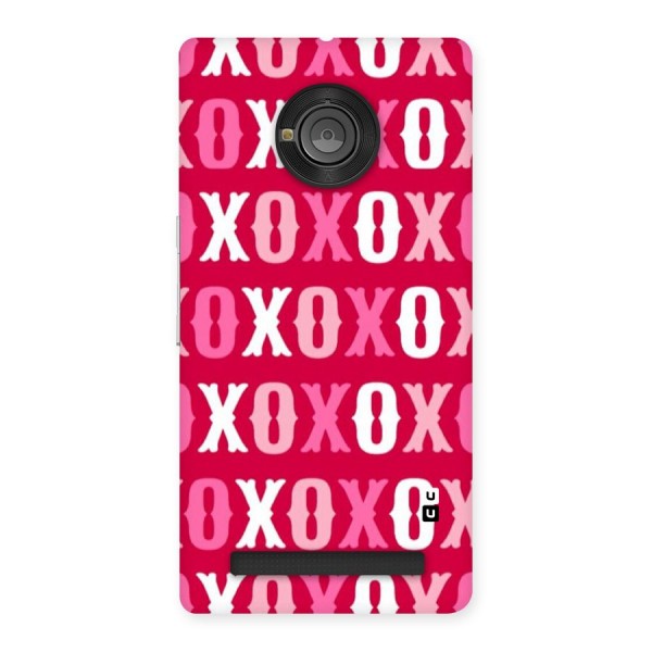 Pink White Xoxo Back Case for Yu Yuphoria