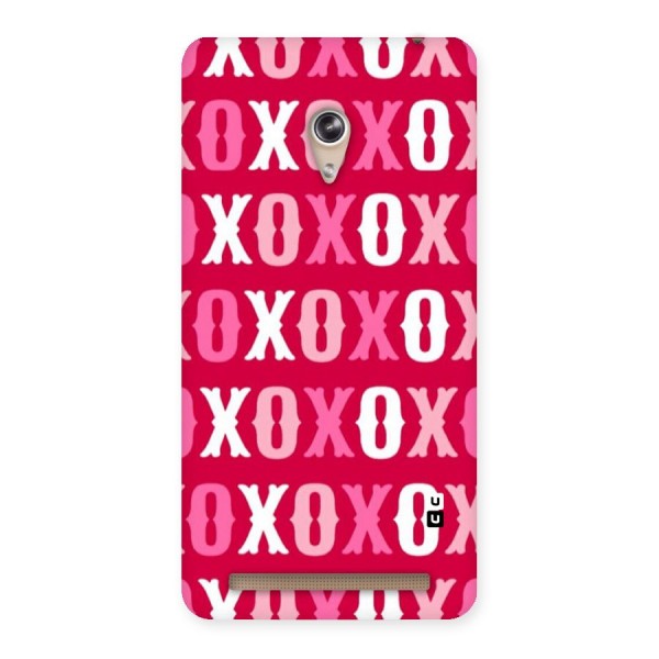 Pink White Xoxo Back Case for Zenfone 6