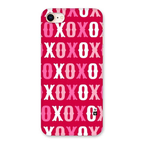 Pink White Xoxo Back Case for iPhone 8