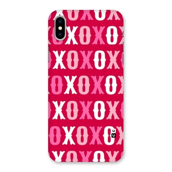 Pink White Xoxo Back Case for iPhone X