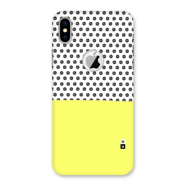 Plain and Pattern Back Case for iPhone XS Logo Cut