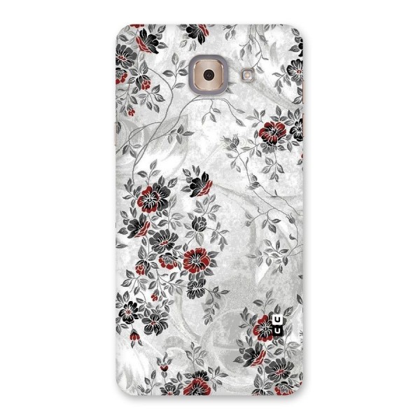 Pleasing Grey Floral Back Case for Galaxy J7 Max