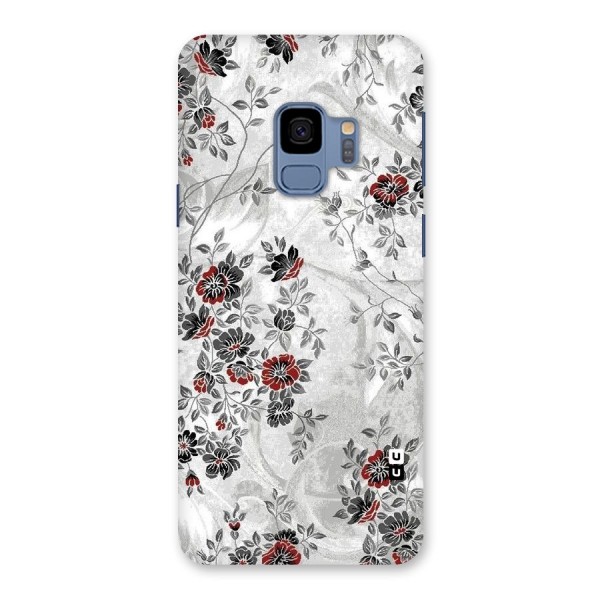 Pleasing Grey Floral Back Case for Galaxy S9