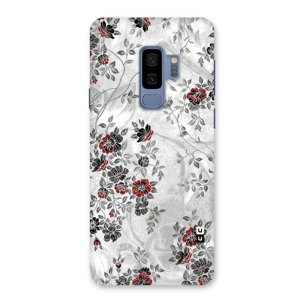 Pleasing Grey Floral Back Case for Galaxy S9 Plus