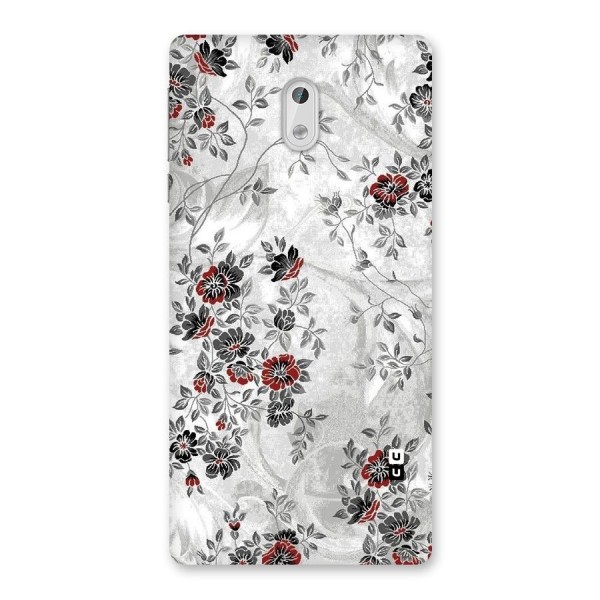 Pleasing Grey Floral Back Case for Nokia 3