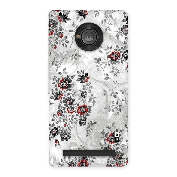 Pleasing Grey Floral Back Case for Yu Yuphoria