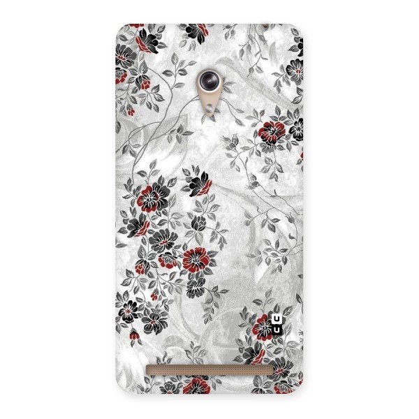 Pleasing Grey Floral Back Case for Zenfone 6