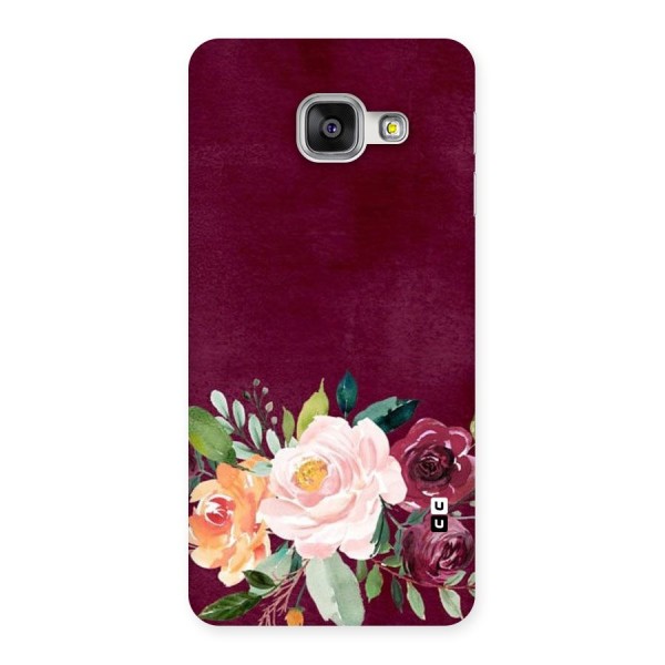 Plum Floral Design Back Case for Galaxy A3 2016